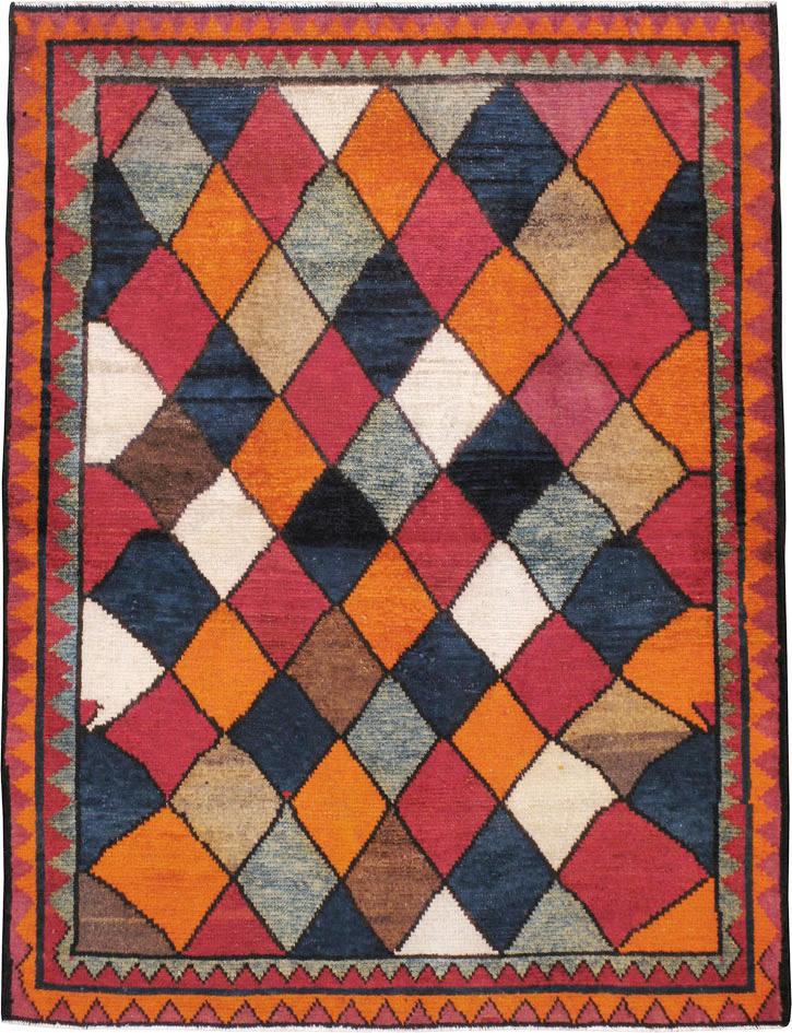 Vintage Persian Gabbeh Rug, No.23929 - Gss