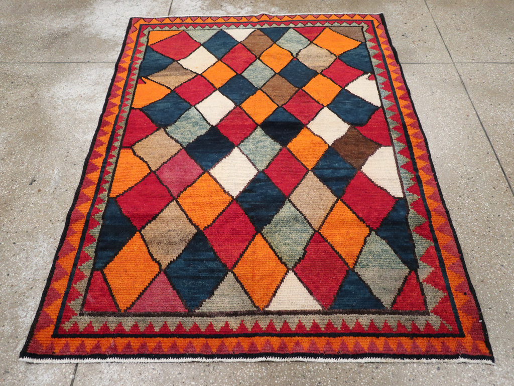 Vintage Persian Gabbeh Rug, No.23929 - Gss