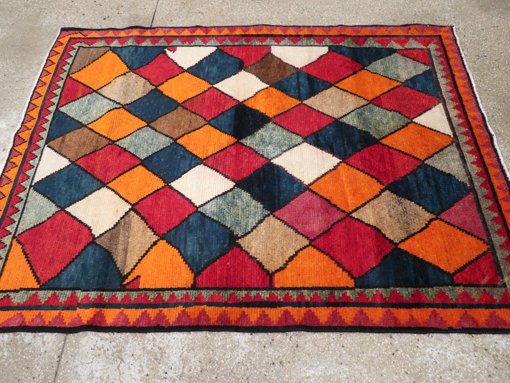 Vintage Persian Gabbeh Rug, No.23929 - Gss