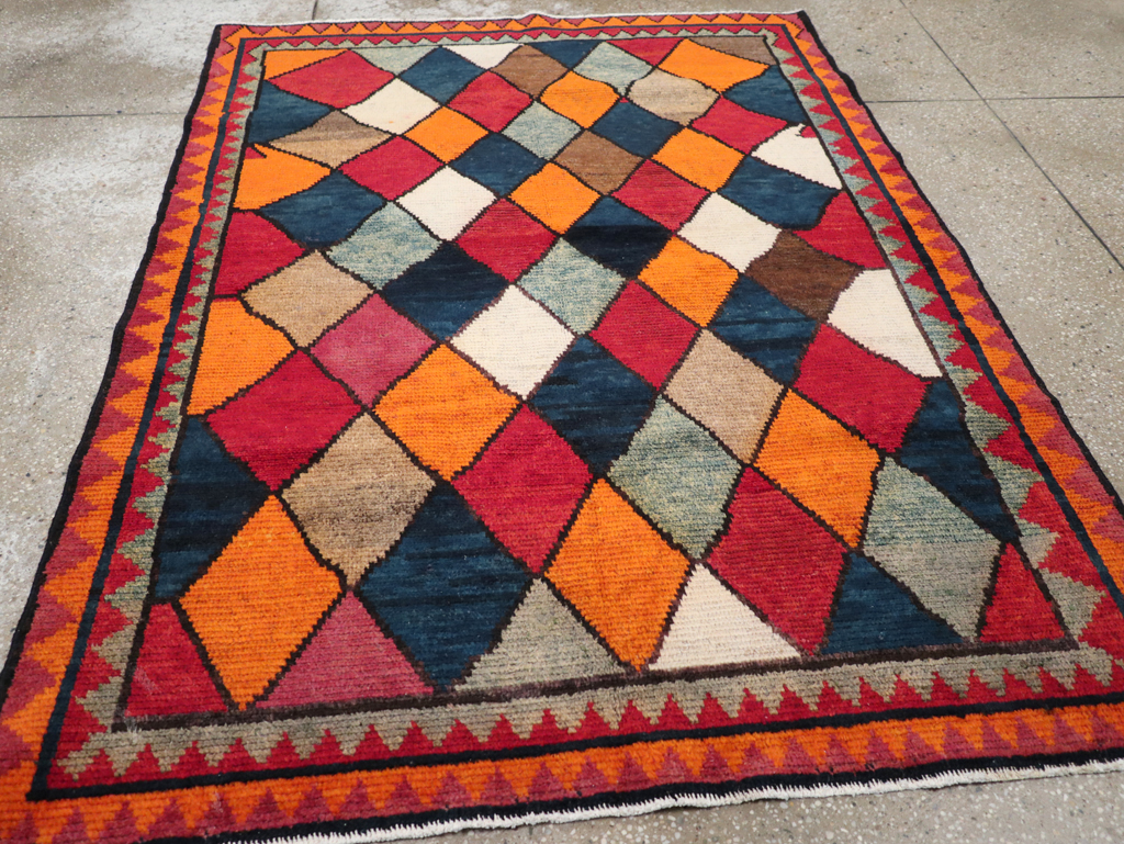 Vintage Persian Gabbeh Rug, No.23929 - Gss