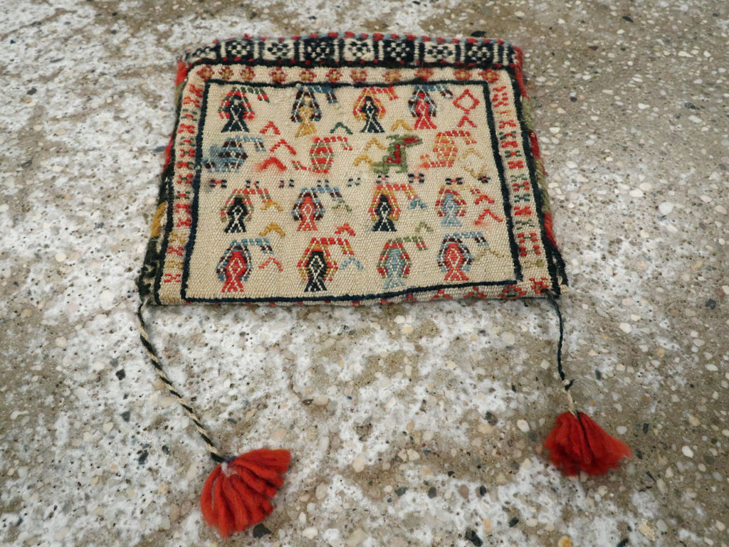 Vintage Persian Qashqai Tribal Bag, No.23945 - Gss