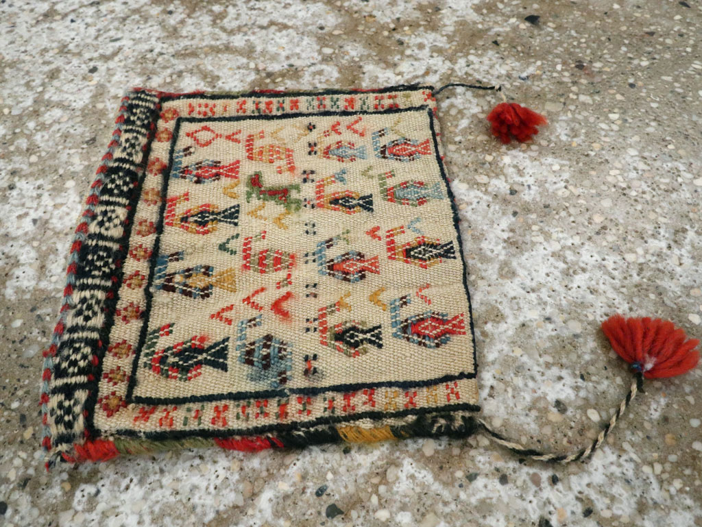 Vintage Persian Qashqai Tribal Bag, No.23945 - Gss