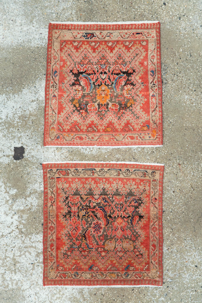 Antique Persian Malayer Square Rug (Pair: 1 of 2), No.23959 - Gss