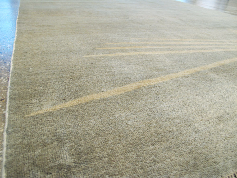 Vintage Persian Mashad Modernist Rug, No.23966 - Gss