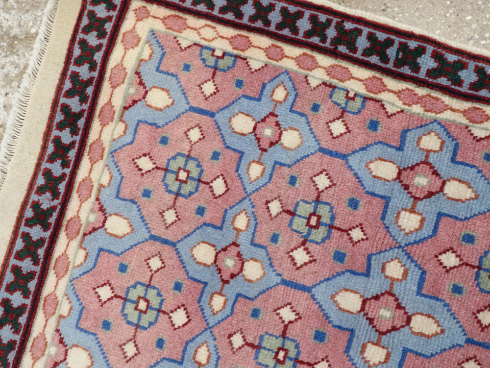 Vintage Persian Kashan Modernist Rug, No.23972 - Gss