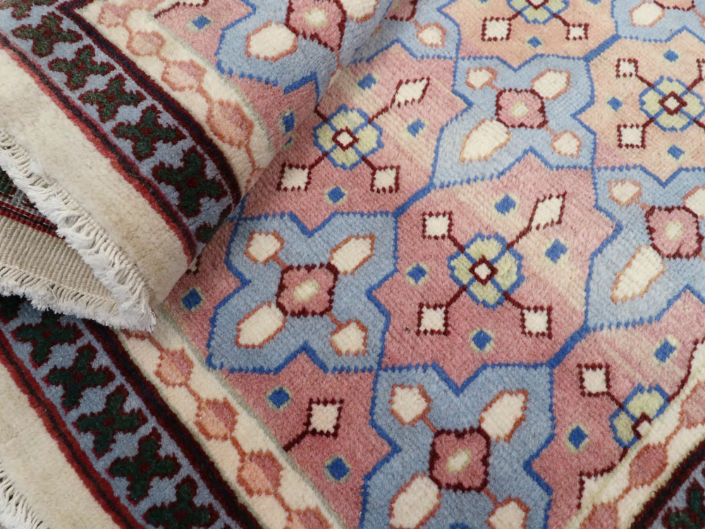 Vintage Persian Kashan Modernist Rug, No.23972 - Gss