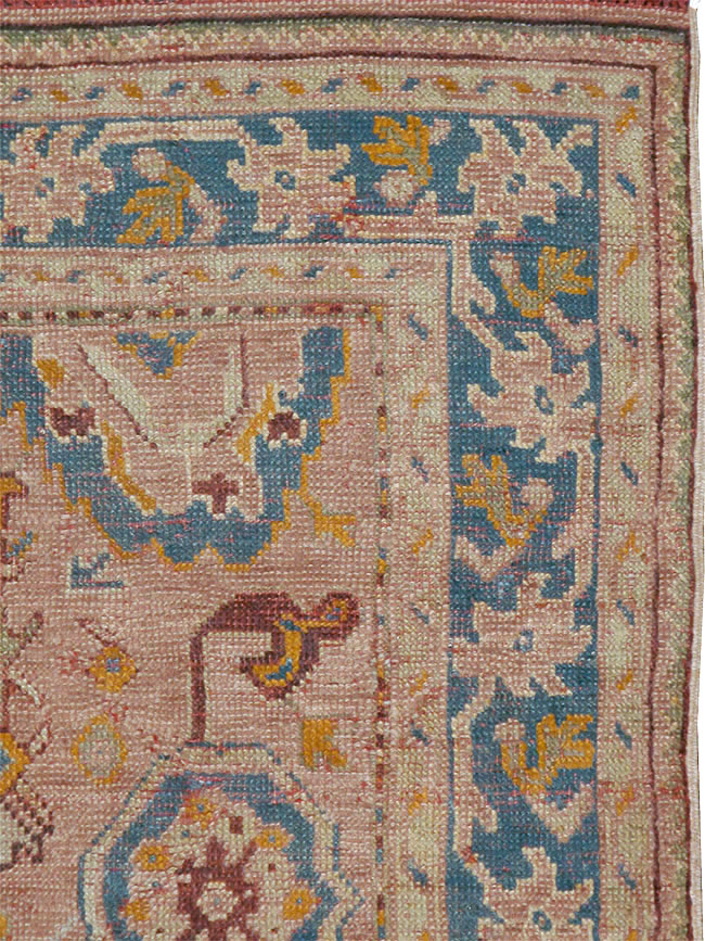 Antique Turkish Oushak Square Rug, No.23998 - Gss