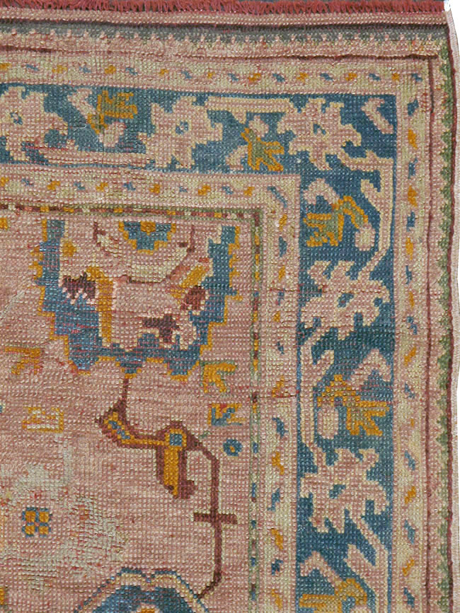 Antique Turkish Oushak Square Rug, No.23998 - Gss