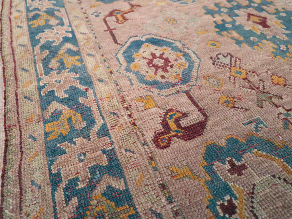 Antique Turkish Oushak Square Rug, No.23998 - Gss