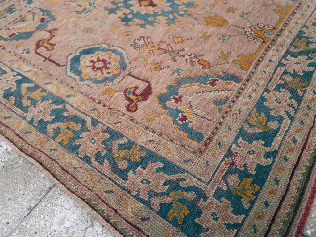 Antique Turkish Oushak Square Rug, No.23998 - Gss