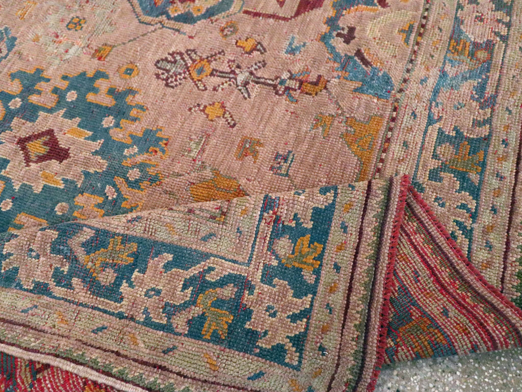 Antique Turkish Oushak Square Rug, No.23998 - Gss