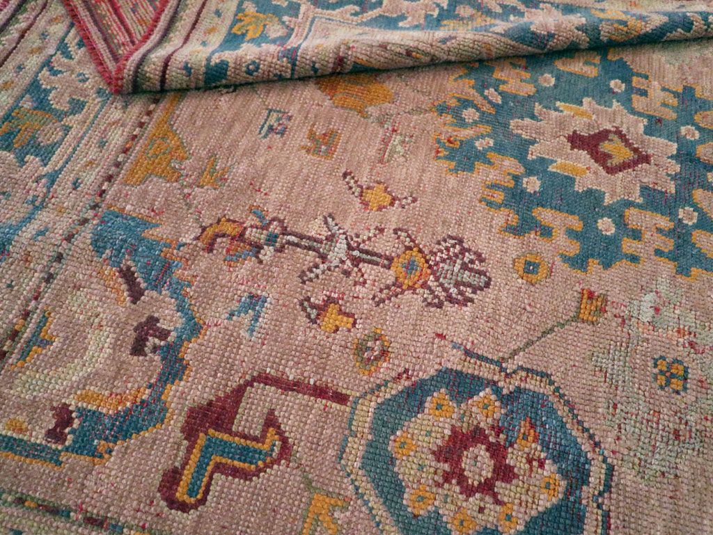 Antique Turkish Oushak Square Rug, No.23998 - Gss