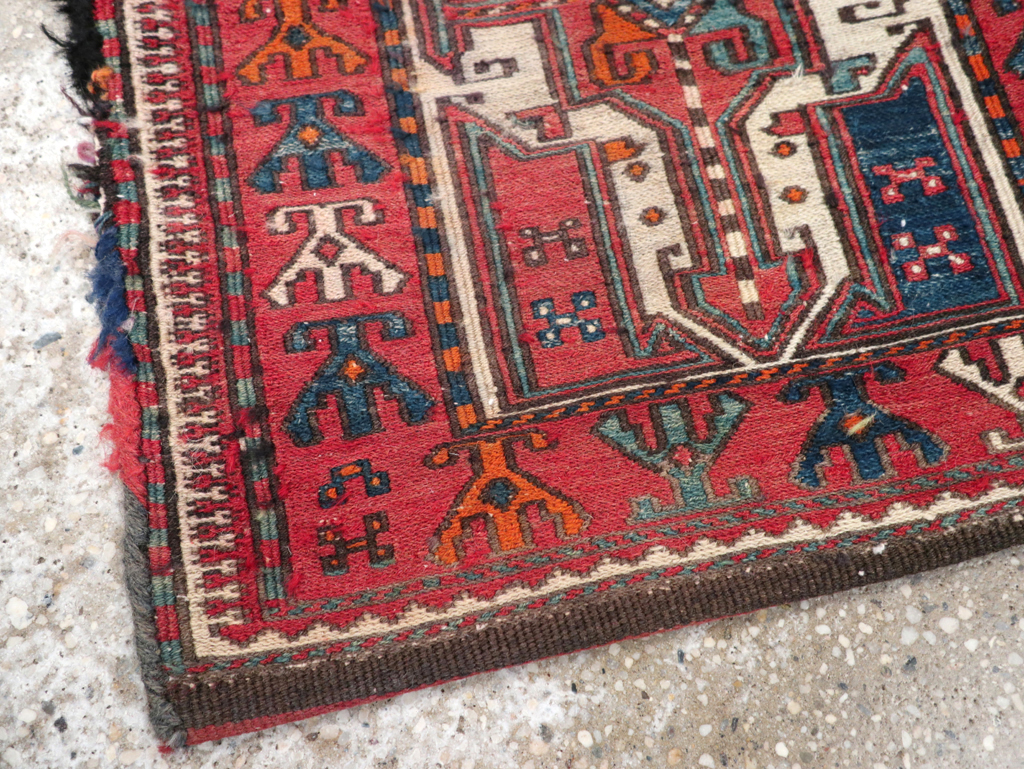 Vintage Persian Shahsavan Soumak Saddlebag (Khorjin), No.24012 - Gss
