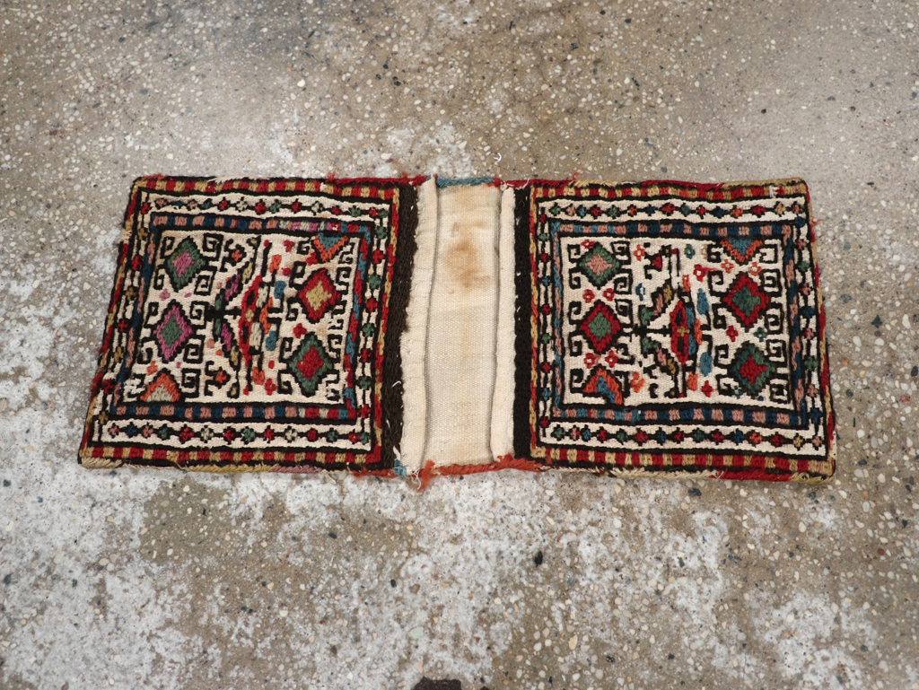 Vintage Persian Kilim Saddlebag (Khorjin), No.24014 - Gss