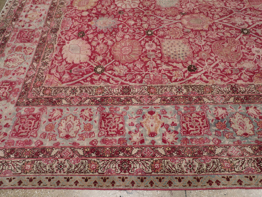 Antique Persian Tabriz Large Room Size Carpet, No.24018 - Gss