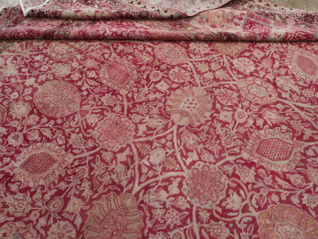 Antique Persian Tabriz Large Room Size Carpet, No.24018 - Gss