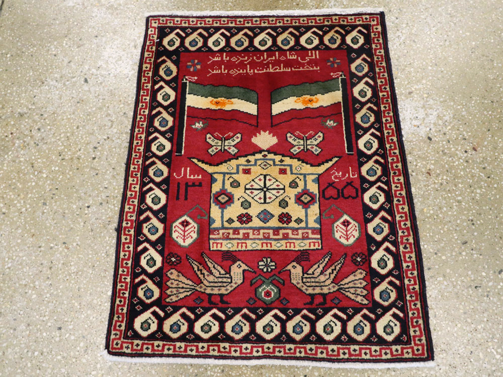 Vintage Persian Tabriz Pictorial Rug (Pair: 1 of 2), No.24028 - Gss
