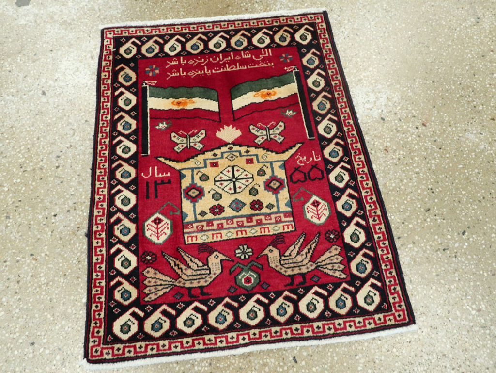 Vintage Persian Tabriz Pictorial Rug (Pair: 1 of 2), No.24028 - Gss