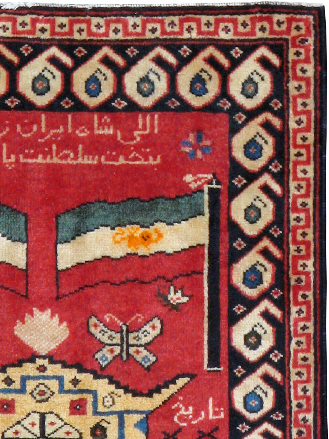 Vintage Persian Tabriz Pictorial Rug (Pair: 2 of 2), No.24029 - Gss