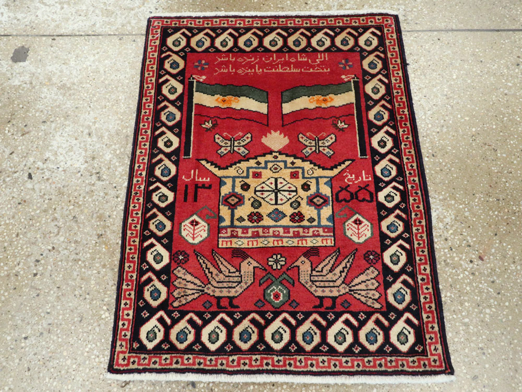 Vintage Persian Tabriz Pictorial Rug (Pair: 2 of 2), No.24029 - Gss