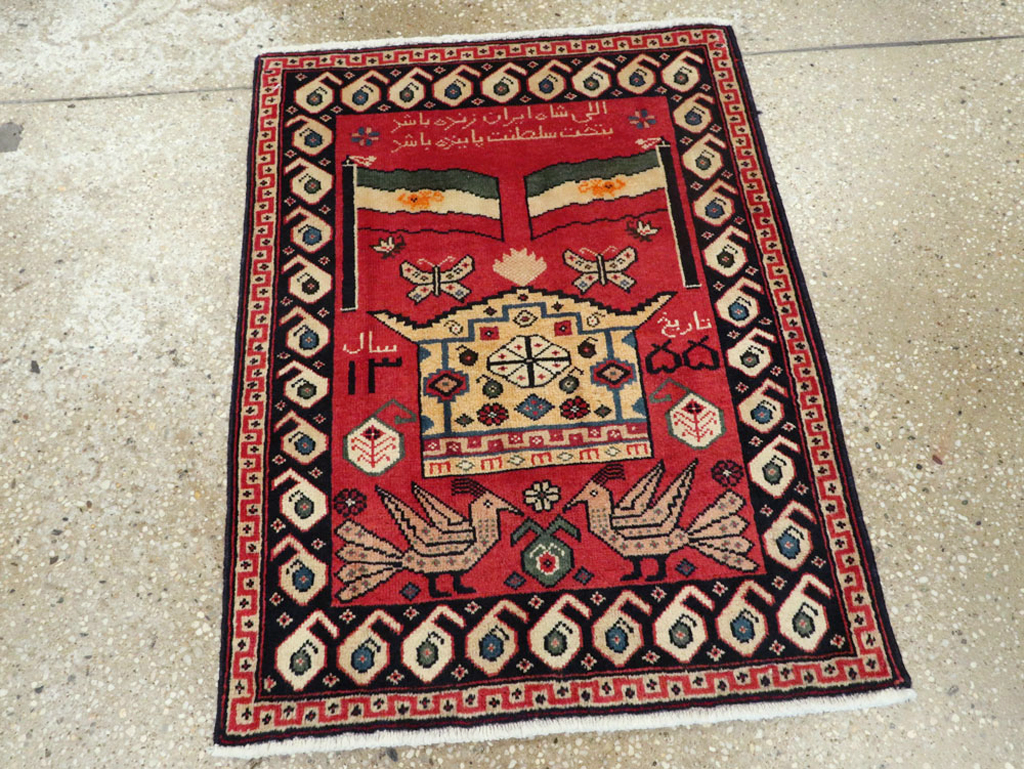 Vintage Persian Tabriz Pictorial Rug (Pair: 2 of 2), No.24029 - Gss