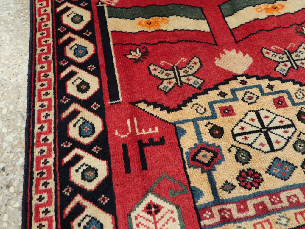 Vintage Persian Tabriz Pictorial Rug (Pair: 2 of 2), No.24029 - Gss