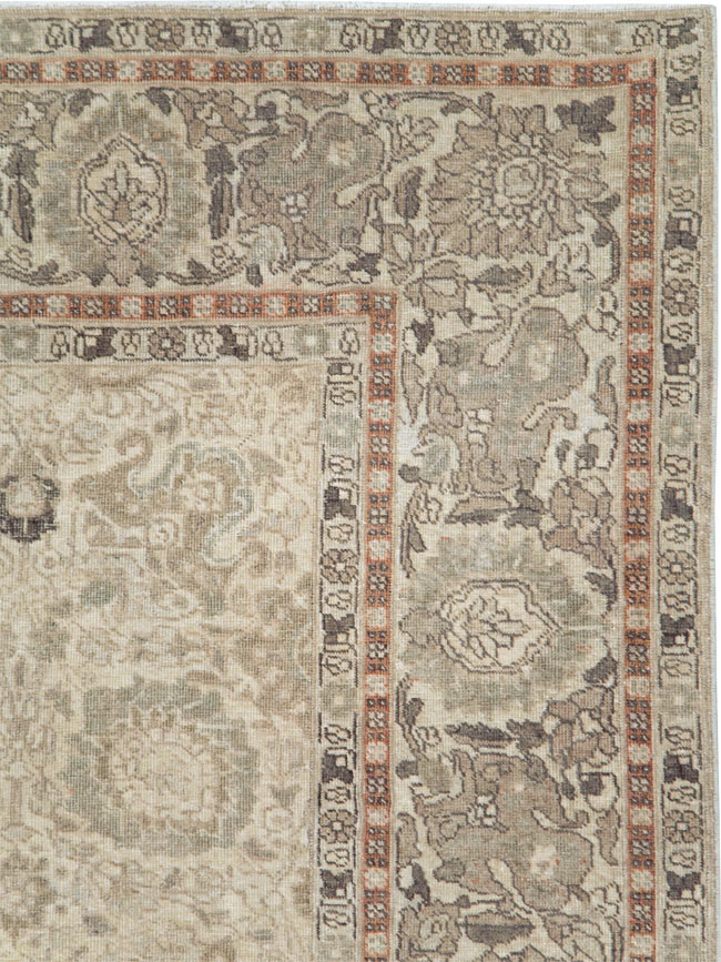 Antique Persian Tabriz Small Room Size Carpet, No.24043 - Gss