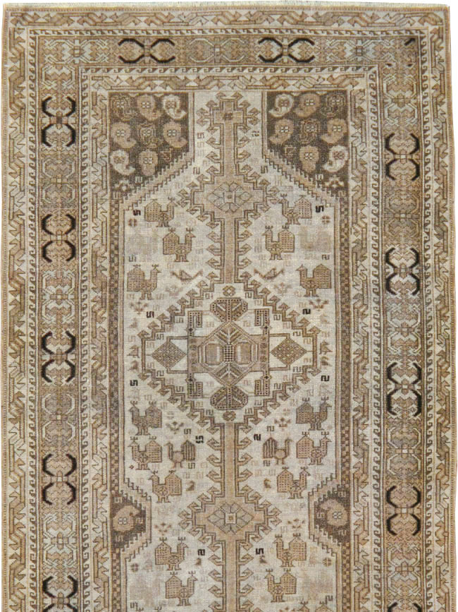 Antique Persian Shiraz Long Runner, No.24051 - Gss