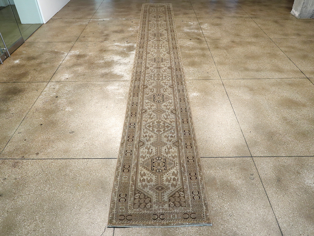 Antique Persian Shiraz Long Runner, No.24051 - Gss