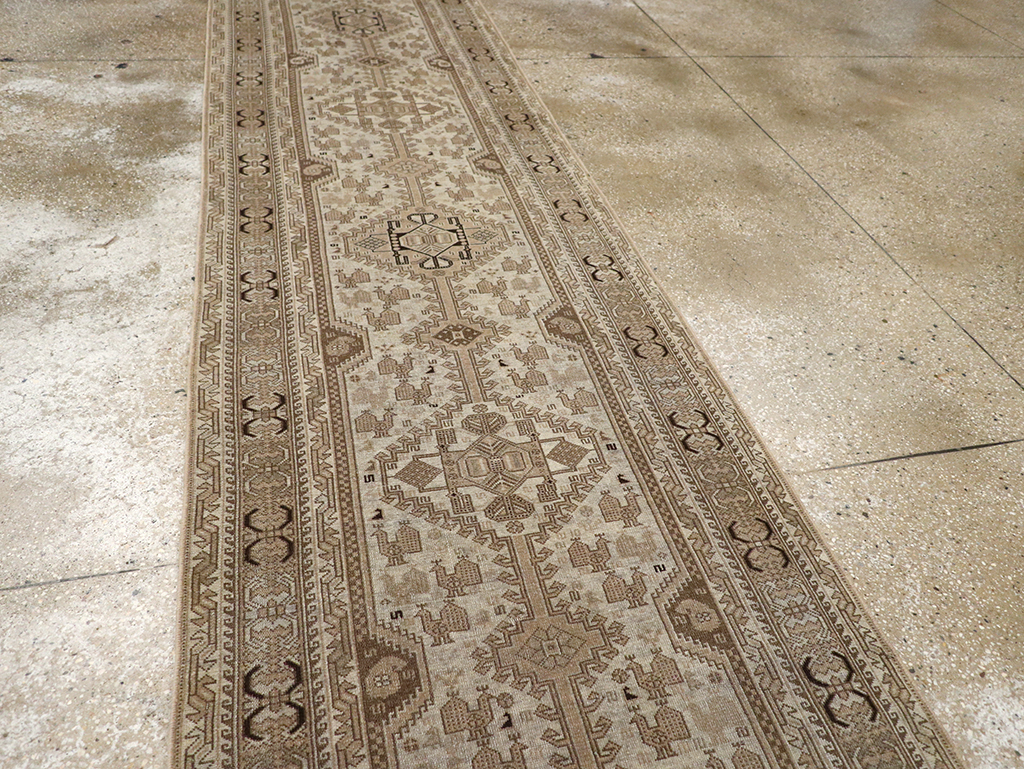 Antique Persian Shiraz Long Runner, No.24051 - Gss