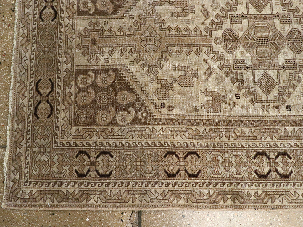 Antique Persian Shiraz Long Runner, No.24051 - Gss
