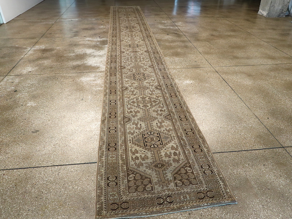 Antique Persian Shiraz Long Runner, No.24051 - Gss
