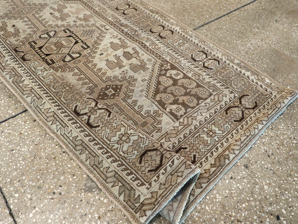 Antique Persian Shiraz Long Runner, No.24051 - Gss