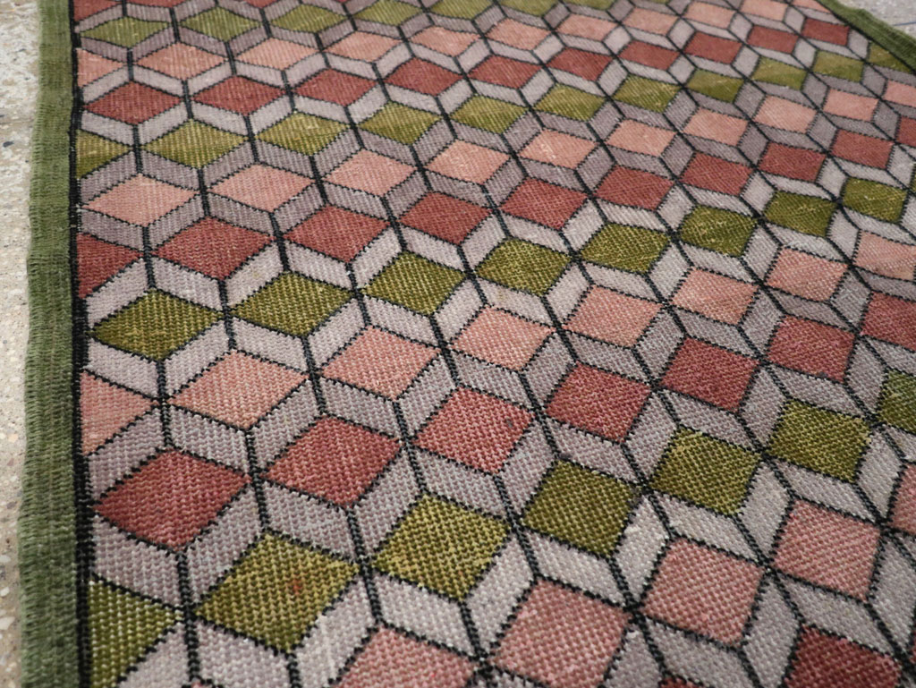 Vintage Anatolian Deco Rug, No.24065 - Gss