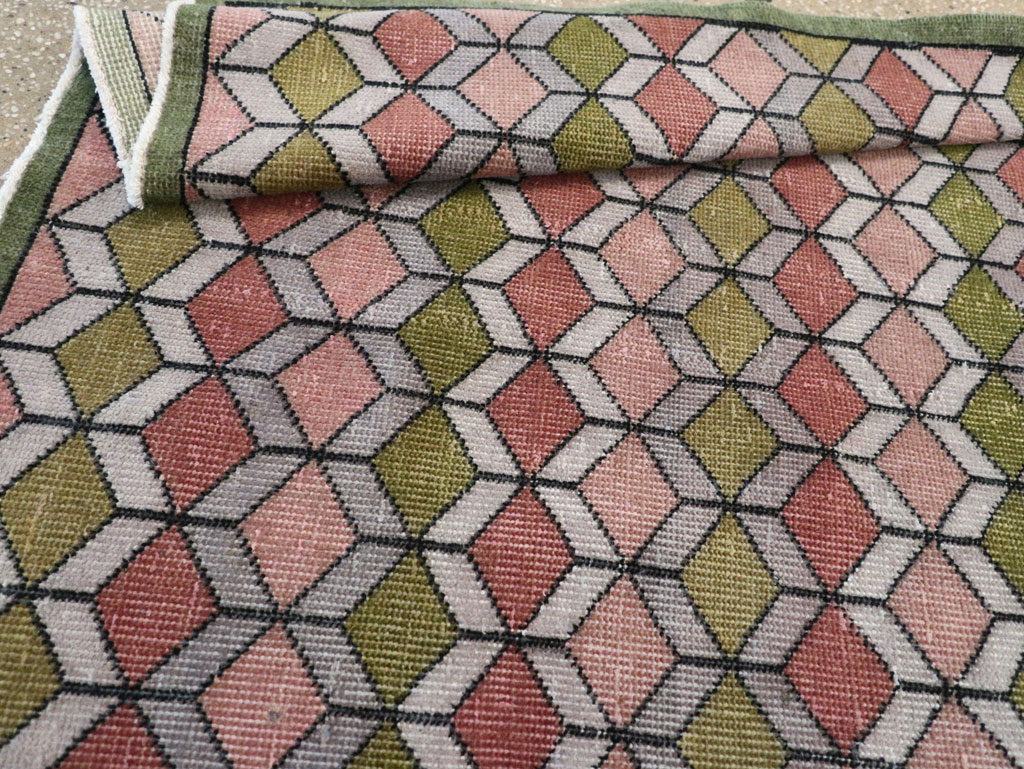 Vintage Anatolian Deco Rug, No.24065 - Gss