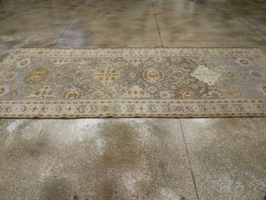 Antique Persian Malayer Wide Gallery Runner, No.24083 - Gss