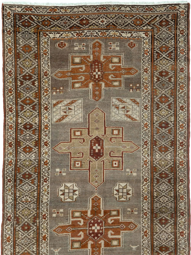 Antique Persian Heriz Long Runner, No.24088 - Gss
