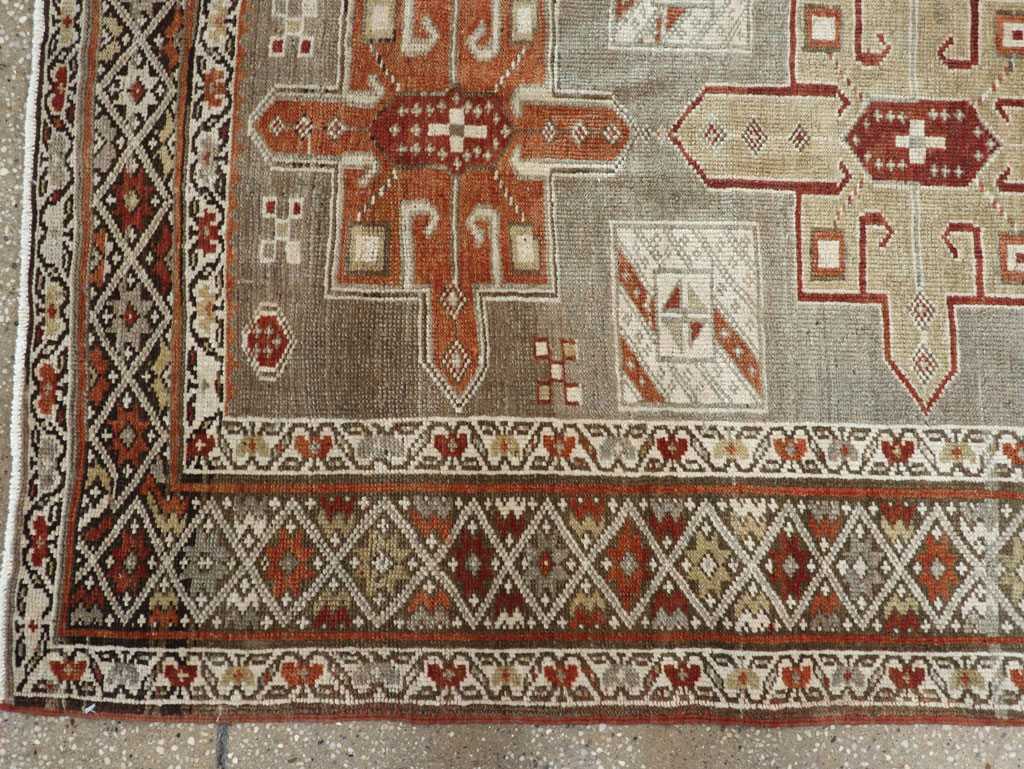 Antique Persian Heriz Long Runner, No.24088 - Gss
