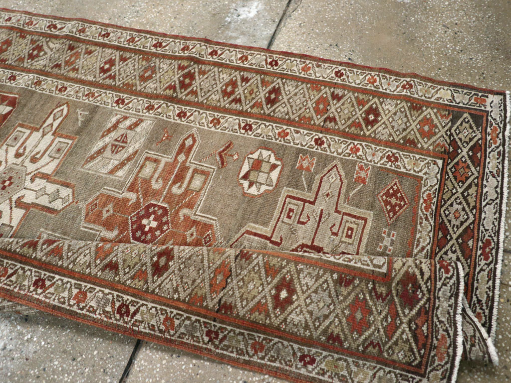 Antique Persian Heriz Long Runner, No.24088 - Gss