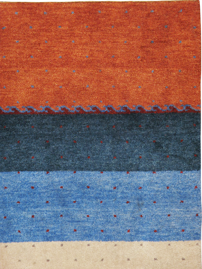 Modern Indian Gabbeh Style Accent Rug, No.24089 - Gss