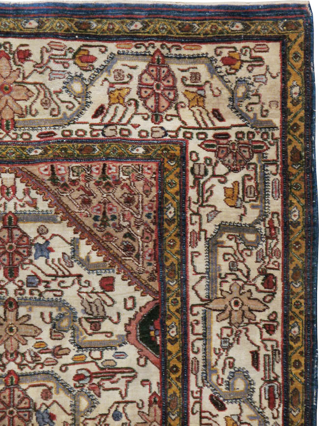 Antique Indian Agra Rug, No.24099 - Gss