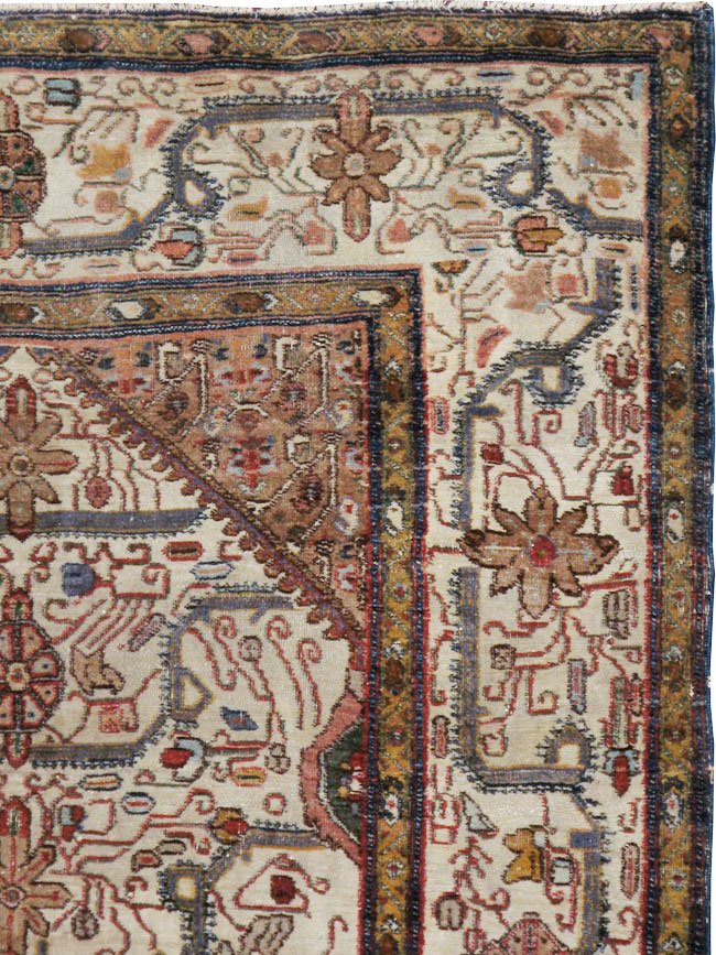 Antique Indian Agra Rug, No.24099 - Gss
