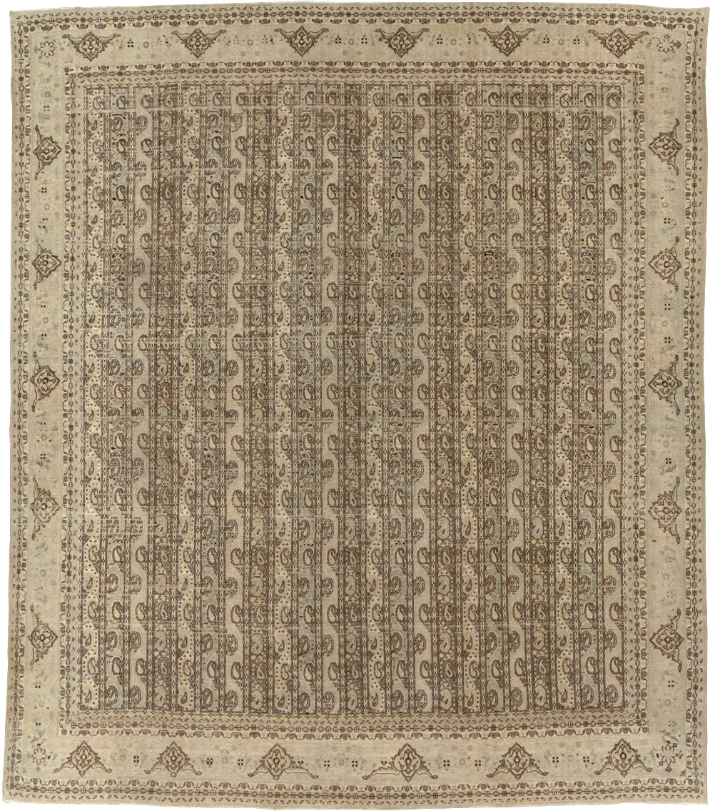 Vintage Persian Quom Room Size Carpet, No.24103 - Gss