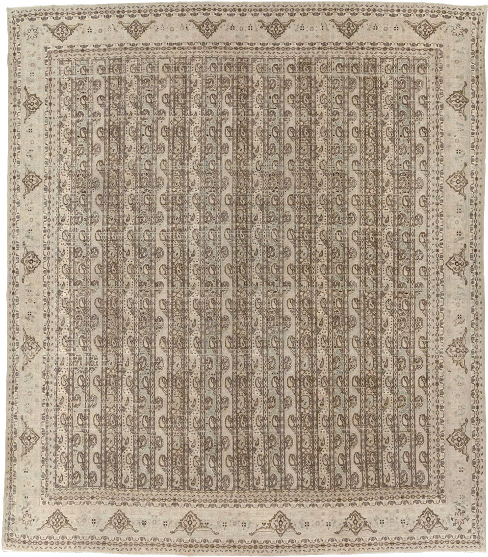 Vintage Persian Quom Room Size Carpet, No.24103 - Gss