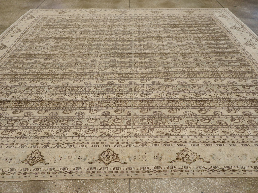 Vintage Persian Quom Room Size Carpet, No.24103 - Gss