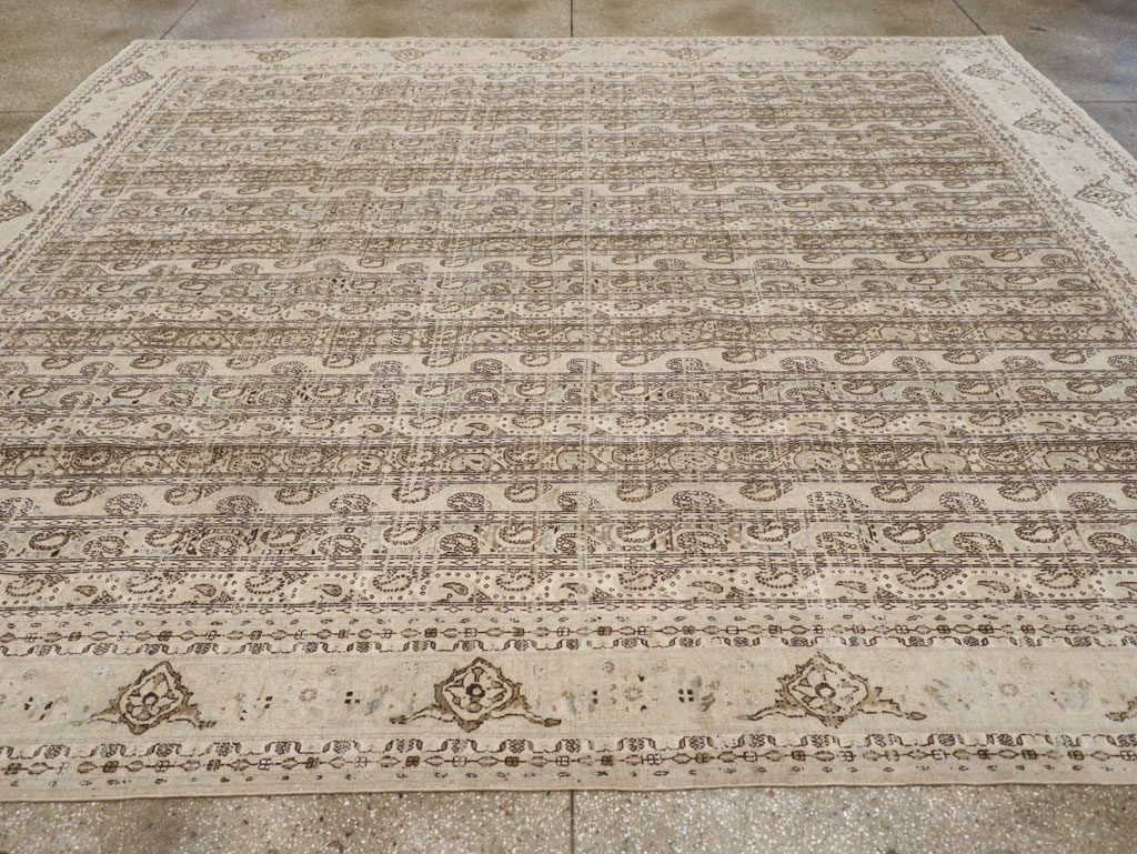 Vintage Persian Quom Room Size Carpet, No.24103 - Gss