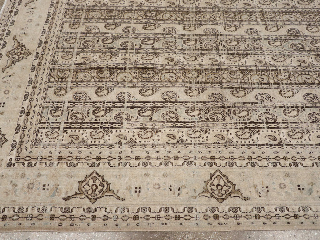 Vintage Persian Quom Room Size Carpet, No.24103 - Gss