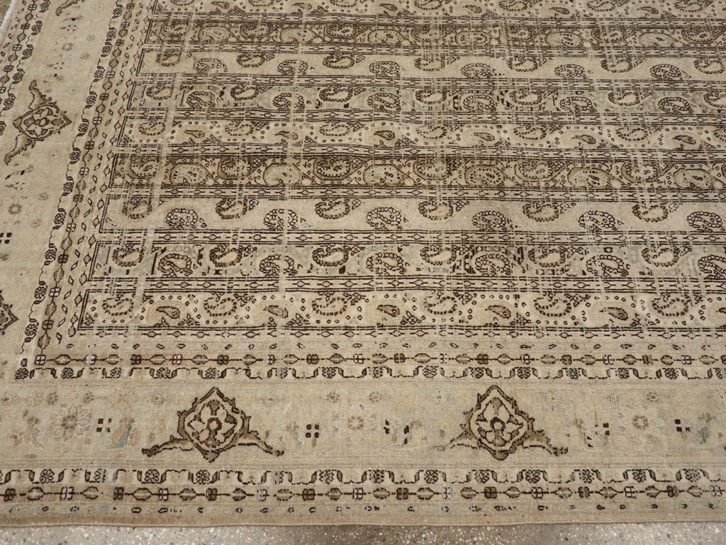Vintage Persian Quom Room Size Carpet, No.24103 - Gss