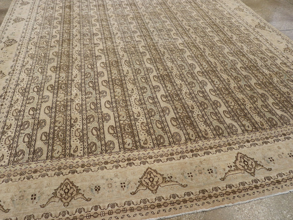 Vintage Persian Quom Room Size Carpet, No.24103 - Gss