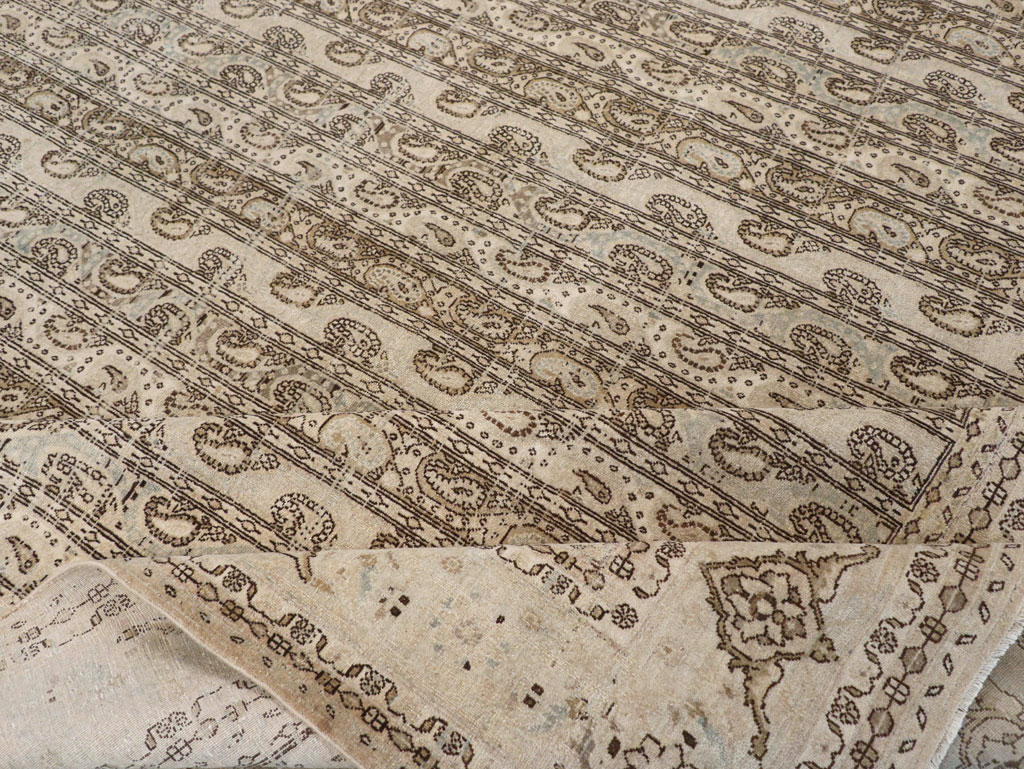 Vintage Persian Quom Room Size Carpet, No.24103 - Gss